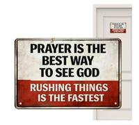 No Trespassing Sign - Metal Decorative Warning Signage, Private Property Security Sign with High Visibility Print, Outdoor Fence Warning, Security Access Restriction Signs for Home Bathroom