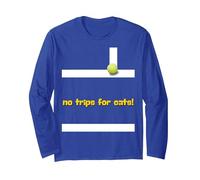No Trips for Cats Maglia a Manica, Unisex per Adulti, Blu Reale, M