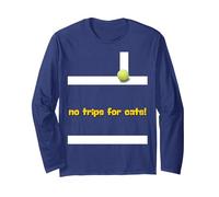 No Trips for Cats Maglia a Manica, Unisex per Adulti, Navy, XXL