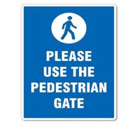 No Walking Through Vehicle Gate Sign 12x8 Inch