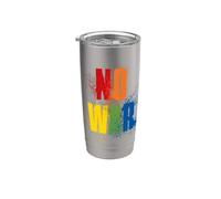 NO WAR Stop War Peace Bicchiere termico in acciaio inox doppia parete