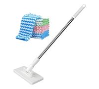 No Wash Mop - Retrattile No-Wash Automatico Riutilizzabile | Panno Clip No Touch Mop Cleaner, per Piastrelle Vetro Legno Battiscopa Casa Ufficio Appartamento Soggiorno