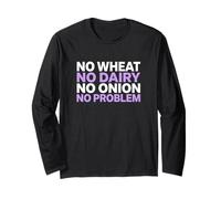 No Wheat No Dairy No Cipolla Basso FODMAP Dieta Digestione Guru Maglia a Manica