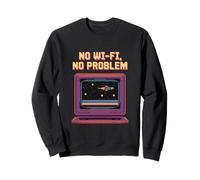 No Wi-Fi No Problem Retro Pixel TV Gaming Art Felpa