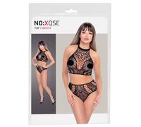 Abito Sexy a Rete Due Pezzi - Nero (Taglia Unica S-L)