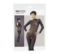 Abito intimo nero trasparente con apertura intima e colletto in pizzo - NO:XQSE - M/L