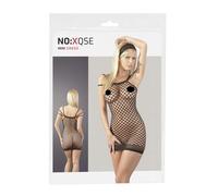 Miniabito Sexy Rete Trasparente - Nero (Taglia Unica S-L)