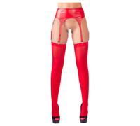 NO:XQSE - set reggicalze lucido - rosso - L/XL