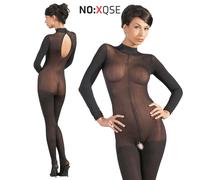NO:XQSE Sexy Tuta Intera Semitrasparente Cavallo Aperto Crotchless Catsuit Women