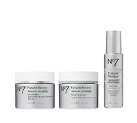 No7 Future Renew Damage Reversal Skincare Set, siero viso anti-età (9,8 ml), crema giorno con SPF 25