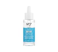 No7 Siero viso idratante con 2% acido ialuronico HydraLuminous+ e niacinamide con 5% di vitamina B3 per riparare la barriera cutanea, per una pelle visibilmente radiosa