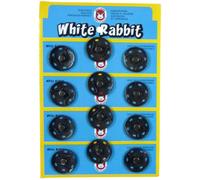 No9 25MM, White Rabbit Metallo Bottoni Automatici, Scegliere Col & Quantità, Ref