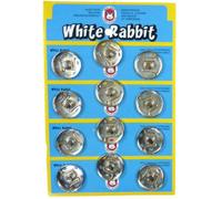 No9 25MM, White Rabbit Metallo Bottoni Automatici, Scegliere Col & Quantità, Ref
