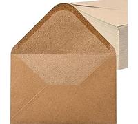 Noa Home Deco buste Autosigillante (100 pezzi) carta kraft antica/senza finestra - C6-162 x 114 mm, avvolge, chiudi, NHD06