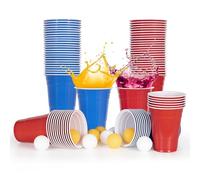 Noa Home Deco Set di 50 Bicchieri in Plastica Riutilizzabili da 16 once/473 ml - Bicchieri da Festa in Plastica Riutilizzabili, Adatti per il Campeggio, Natale, Compleanni, Matrimoni e Feste