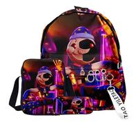 NOAFUNZO FNAF - Set di 3 zaini, articoli per studenti, sole e luna, stampa 3D con cartoni animati, astuccio per la scuola, per ragazzi e ragazze, Tipo 18, 40x29x12cm(backpack), Cartoni