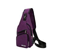NOAGENJT borsa da viaggio uomo pelle zaino da viaggio da uomo borsa porta pranzo da ufficio donna borsa tracolla donna Zaino daypack portafoglio uomo slim con portamonete Viola-2 14.99