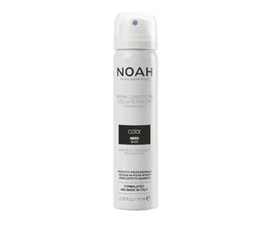 NOAH Correttore spray naturale per capelli, colore nero, con vitamina B5, per un effetto luminoso e omogeneo, 75 ml