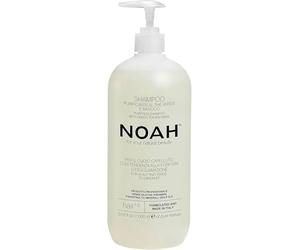 Noah Shampoo purificante naturale per capelli 1.5 anti forfora con tè verde e basilico per cuoio capelluto che tende alla forfora, vegano, cruelty-free, senza parabeni e silicone, formula a base
