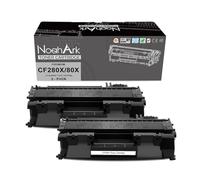 NoahArk Compatibile per CF280X 80X Cartuccia toner per Laserjet Pro 400 M401dn M401dw M401n M401a M401d M401dne MFP M425dn MFP M425dw Stampante (2 Nero)