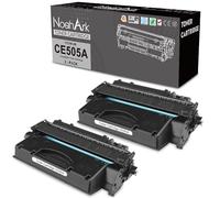 NoahArk Compatibile per HP CE505A 05A Cartuccia Toner di Ricambio per Laserjet P2030 P2035 P2035n P2050 P2055 P2055d P2055dn P2055x, Pro M401dn M401dne M401dw MFP M425dn M425dw,2300 pagine (2 Nero)