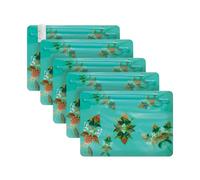 Noaks Bags, confezione da 5, sacchetti impermeabili, IPX8, ermetici all'aria e agli odori, organizer da viaggio, sacca da viaggio, Flower, XS | 5 bags