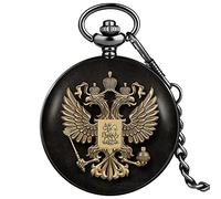 NOALED Emblema a doppia testa Cupola Distintivo commemorativo Design Orologio da taschino Collezioni d'arte per uomo Donna Vintage
