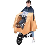 NOALED Impermeabile per Bicicletta, Poncho Antipioggia con Cappuccio, Mantella Antipioggia Unisex Antivento, per Bicicletta, Bici elettrica, Moto, Copertura Antipolvere per Scooter per disabili,4XL,B