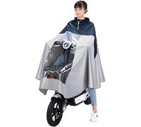 NOALED Impermeabile per Bicicletta, Poncho Antipioggia con Cappuccio, Mantella Antipioggia Unisex Antivento, per Bicicletta, Bici elettrica, Moto, Copertura Antipolvere per Scooter per disabili,3XL,A