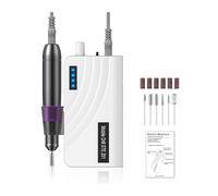 NOALED Levigatrice per Unghie Trapano per Unghie 35000 Giri/min Macchina per rimozione Smalto Gel Acrilico Portatile Elettrico con Set di Punte da Trapano, Tecnologia per Unghie Manicure