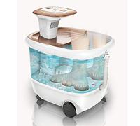 NOALED Massaggiatore per pediluvio con Calore, Massaggio e getti di Bolle, Sfera massaggiante motorizzata + Rullo di Mais motorizzato + Pietra Pedicure ruotabile