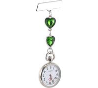 NOALED Orologi da tasca con cuore pesca per studenti vintage, D