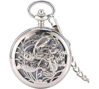 NOALED Orologi da taschino, Accessori a vapore, Orologio da taschino meccanico Ciondolo vintage in bronzo/argento Orologio a carica manuale da uomo e da donna vintage