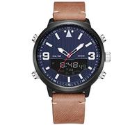 NOALED Orologio al quarzo elettronico multifunzionale, orologio luminoso con sveglia impermeabile per sport all'aria aperta, puntatore + doppio display digitale, business casual in lega w