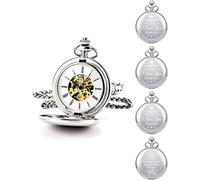 NOALED Orologio da tasca meccanico da uomo e donna, orologio al quarzo antico con numeri display per adolescenti retrò collana orologi da tasca vintage