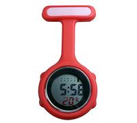 NOALED Orologio da taschino Display digitale da donna Quadrante con clip su Fob Spilla da infermiera Spilla Appendere Tasca Orologio elettrico Casual Vintage