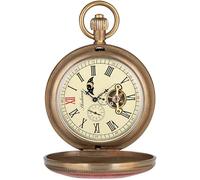 NOALED Orologio da taschino meccanico Uomo Donna Orologio al quarzo antico Visualizzazione dei numeri per orologi da taschino con collana retrò per adolescenti Vintage