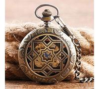 NOALED Orologio da taschino Orologio da taschino vintage a metà cacciatore Orologio da taschino meccanico a carica manuale Squisito orologio da taschino con ciondolo Regali per uomo Donna con catena