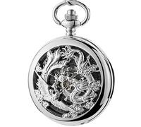 NOALED Orologio Meccanico Da Taschino Scheletro Carica Manuale Flip Clock Orologio Fob Con Catena Da Uomo Collezione Table Vintage