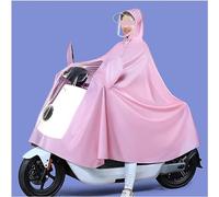 NOALED Poncho per Bicicletta, Poncho Antipioggia con Cappuccio, Impermeabile per Bicicletta, Mantella Antipioggia Unisex Antivento, per Bicicletta, E-Bike, Moto, Scooter per disabili,5XL,Pink