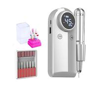 NOALED Rettificatrice per Unghie 45000 Giri/min Set levigatrice per Unghie Trapano per Unghie per Pedicure Manicure Taglierina elettrica Ricaricabile per Manicure con L