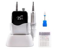 NOALED Rettificatrice per Unghie Wave Desktop Cordless Base Trapano Elettrico per Unghie 35000rpm Set di Trapani per Manicure Pedicure Batteria Ricaricabile W