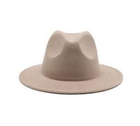 NOAMED Cappello classico in feltro autunnale e invernale, cappello jazz etnico tibetano a tesa larga, cappello a cilindro cappello da cowboy Fengyan (colore: grigio viola, dimensioni: 56-58 cm)