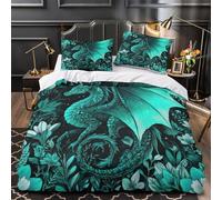 NOASDGYEI Connessioni di rete Set Di Copripiumino 3 Pezzi microfibra morbida motivo 3D cerniera nascosta con federe astratto digitale copripiumino for bambini adulti ragazzi Super king（260x220cm）