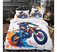 NOASDGYEI Foresta illuminata dalla luna Set Di Copripiumino Biancheria da letto 3 Pezzi morbida stampa di 3D con federa cerniera nascosta copripiumino for ragazzi e adulti King（220x240cm）