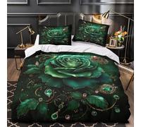 NOASDGYEI Trapunta ricamata copripiumino Biancheria da letto Set di 3 Pezzi microfibra stampa di 3D con federa con federe Folk tradizionale Set Di Copripiumino for adulti e coppie Double（200x200cm）