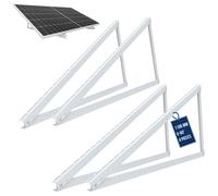 NuaSol PV 4 x supporto per pannello solare da 48 pollici/118 cm | supporto per pannello solare da balcone in alluminio | tetto piatto PV regolabile da 0 a 90° | supporto per 2 pannelli solari con