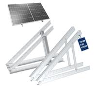 NuaSol Supporto per pannello solare in PV, 28 pollici/72 cm, set di 2 supporti per pannelli solari, centrali elettriche da balcone, in alluminio, per tetto piatto, PV regolabile da 0 a 90°, con
