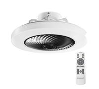 Noaton Ventilatore da Soffitto con Luce e Telecomando, LED Dimmerabile 42 W, 3 Colori, 3 Velocità con Timer, Silenzioso, per Soggiorno Camera, da Letto Sala, da Pranzo Cucina, Lampada, Ø 50 cm, Nero
