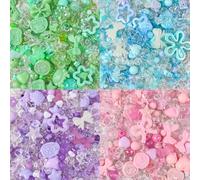 Noaxylic 160g Perline in Acrilico, Perline Colorate Kit Braccialetti, Perlina in Acrilico, Rotondo Acrylic, Colorate Perle Sinfonie con Buchi, per Collane, Gioielli Fai da te Phone, Catene Portachiavi